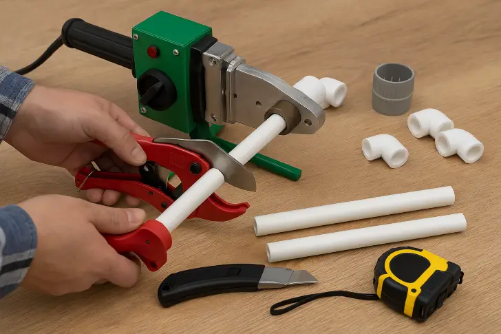 PRP-Pijpen Smelten En Aan Elkaar Verbinden Met Een Fusiemachine Voor De Echte Doe-Het-Zelver
